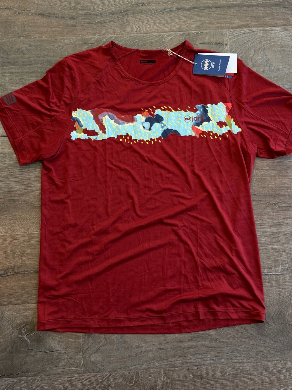 Janji (Brand New With Tags) Red Short Sleeve Graphic Performance Tee